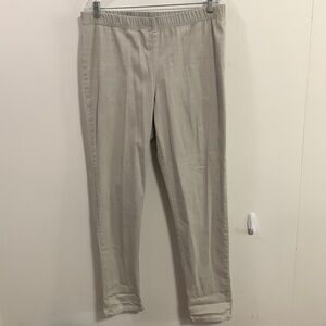 Eileen Fisher slacks straight leg Sz Large good condition elastic waist